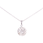 Shamballa Sterling Silver 10mm Clear Crystal Pendant Shamballa Sterling Silver 10mm Clear Crystal Pendant